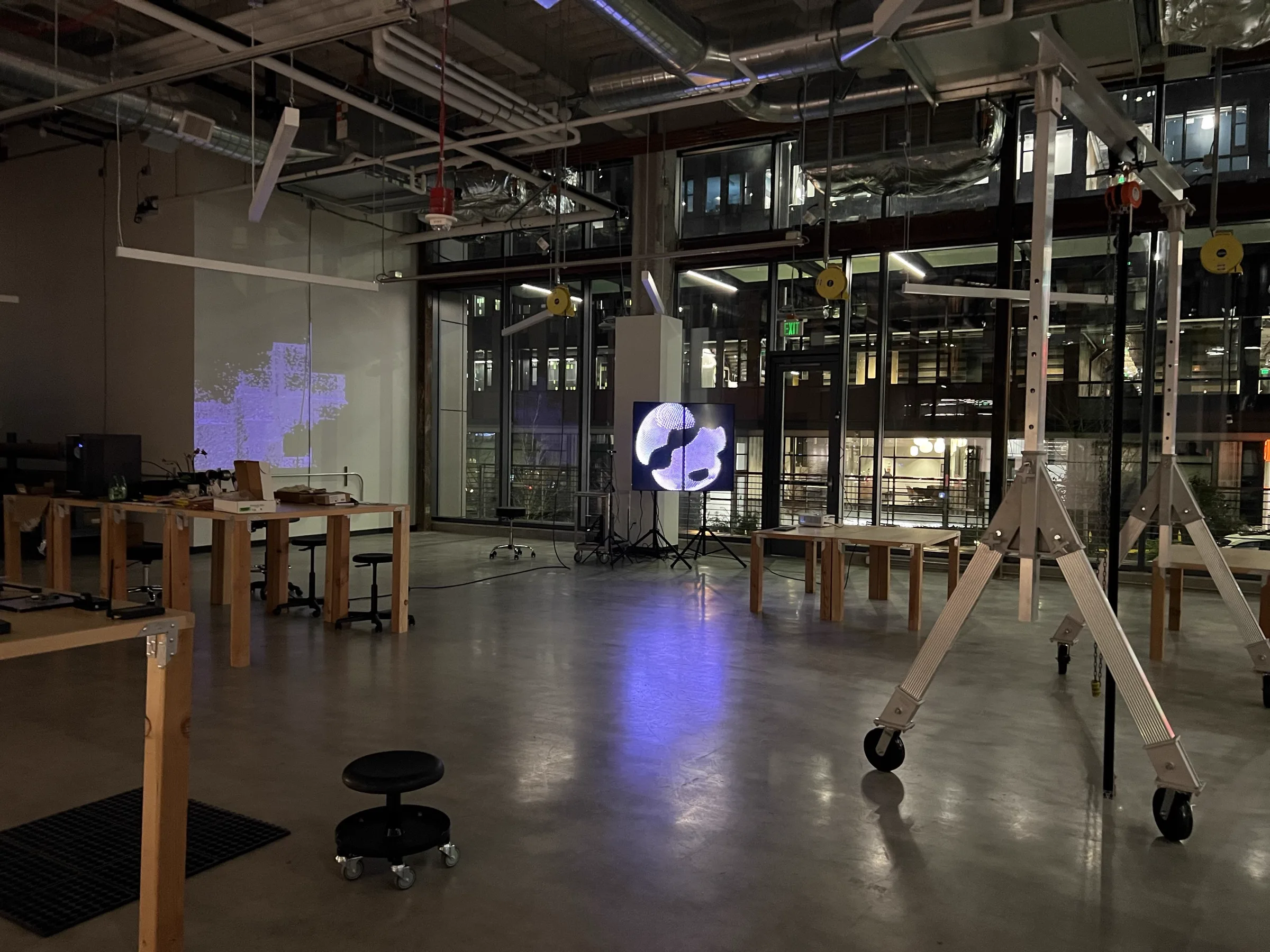 Studio surface in use