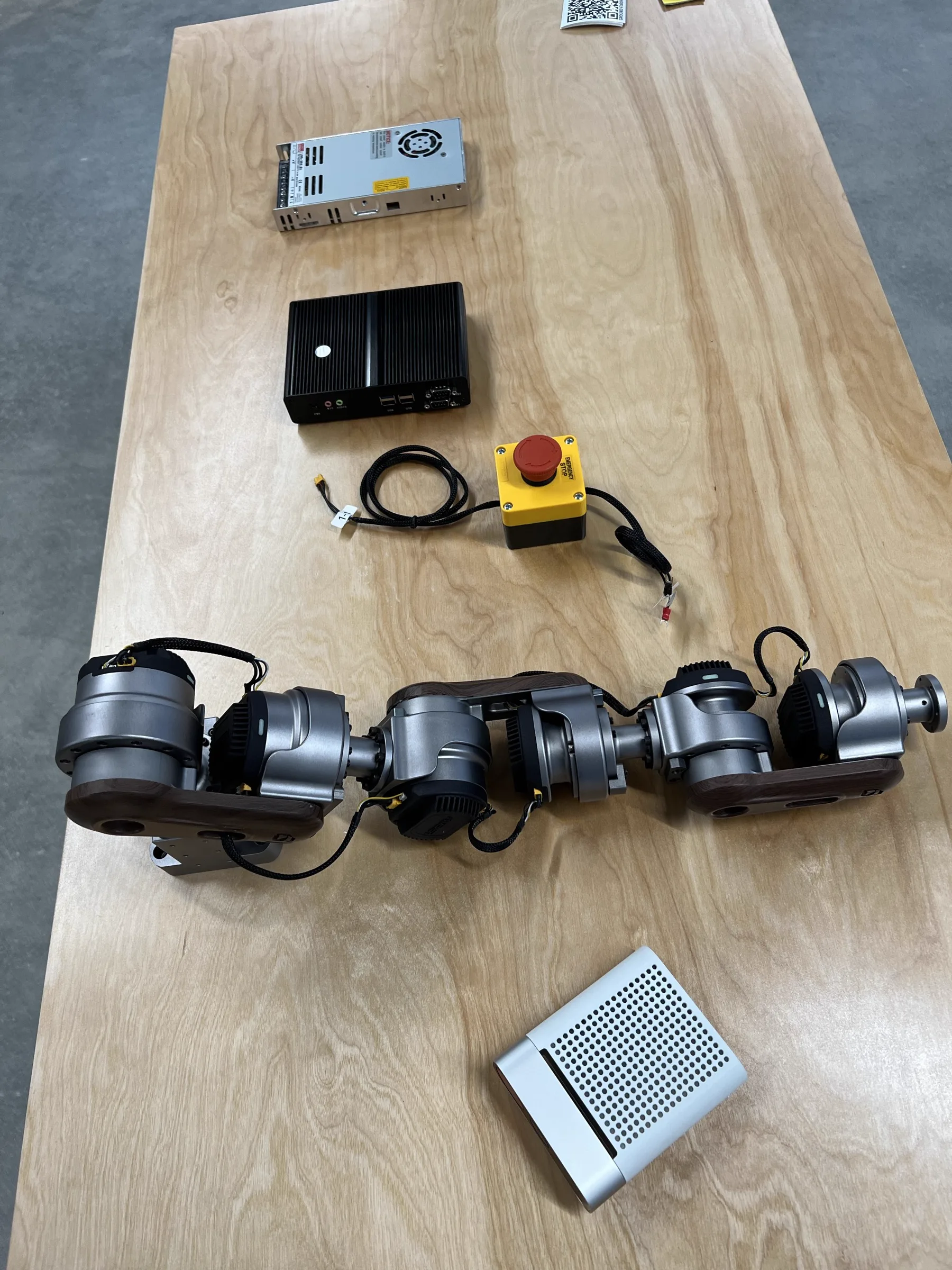 Waldorf parts laid out on workbench