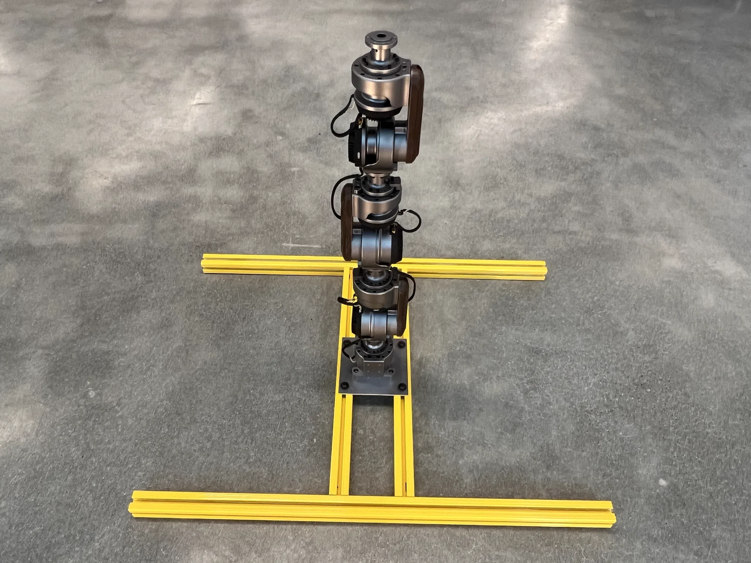Waldorf assembled vertically on yellow base