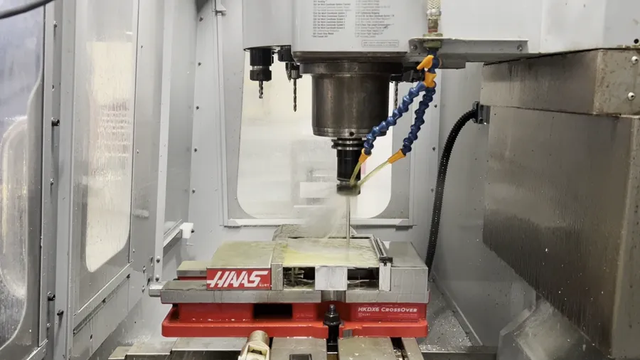 CNC mill drilling Waldorf's base plate
